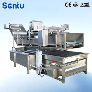 High Capacity Continuous Air Bubble Cleaning Machine for Fruits and Vegetables Seafood Shell Bubble Washing Machine