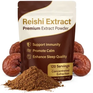 High Potency Reishi Mushroom Extract 50:1 Ganoderma Lucidum Powder Adaptogen Nootropic Herb Bulk Supplement Ingredient