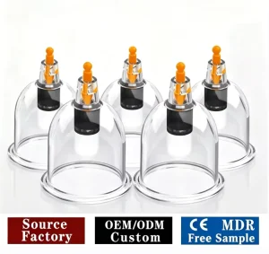 High Quality Disposable Cupping Suction Cup Hijama Cups Tasse Ventouses Plastic Cupping with Pump for Body Massage