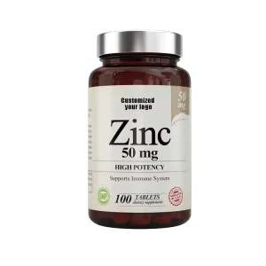High Quality OEM Zinc Tablets Best Selling Private Label Health Supplements with GMP HACCP Certification 24 Months Shelf Life