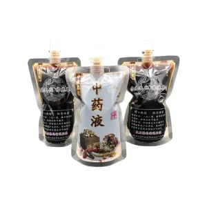 High Quality Self-Supporting Suction Nozzle Plastic Food Packaging Bag for Soup and Noodles for Chinese Medicine Storage