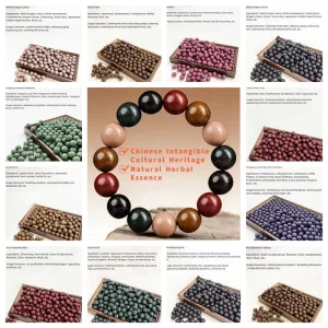 Incense Beads Traditional Chinese Medicine Aromatherapy Loose Beads Handmade Blended Incense Beads for DIY Diffuser Jewelry