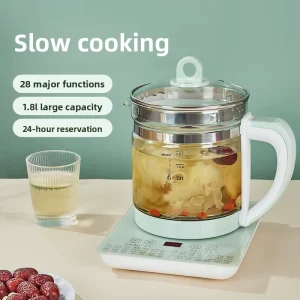 Intelligent 800W Multi-function Health Pot Borosilicate Glass 304 Stainless Steel Touch Control for Household Medicine Decoction