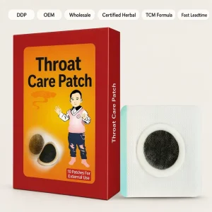 Kids Herbal Throat Comfort Patch 10Pcs Soothing ISO Certified External Use OEM Private Supplier