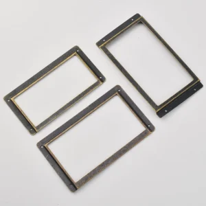 Large Square Frame Business Card Frame Handle Classic Style Bronze Electroplated Stainless Steel Drawer