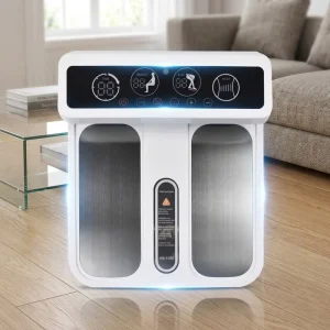 Leg 2 in 1 Vibrating Foot Massager with Heat Remote Control EMS Massager for Old Person Use
