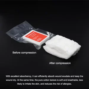 Liderson SG01 2 Z folded Sterile Medical Hemostat Wound Dressing Compressed Gauze CE Certification 4.5×4.1yd for First Aid Bleed
