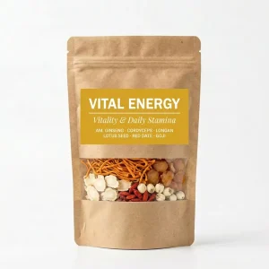 Lion’s Mane Mushroom, Chinese Yam, Euryale Seed, Dried Fig and Honey Date Chinese Herbal Soup Mix Sachet