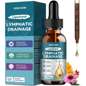 Liposomal Lymphatic Drainage Drops Oral Liquid Immune Support With Echinacea Burdock Dandelion Supplements