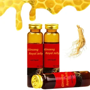 Liquid Ginseng Royal Jelly Without Alcohol Natural Tonic and Anti fatigue Dietary Supplement GMP Factory