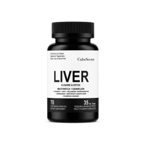 Liver Cleanse Detox Capsules Milk Thistle Dandelion Turmeric Ginger Beetroot Grape Seed Zinc Selenium 70 Count