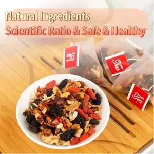 Liver Cleansing Detox Tea for Men Vitality Energy With Ginseng Five Treasures Herbs Kidney Repair Chinese Tea
