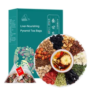 Liver-Nourishing Pyramid Tea Bags 12 Precious Herbs Blend Liver Health Tea Traditional Chinese Herbal Formula Detox Tea Bags