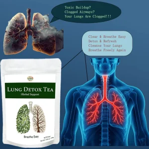 Lung Detox Tea All Natural Herbal Blend Clears Pulmonary Toxins Relieves Cough & Phlegm Supports Respiratory Health