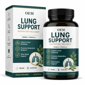 Lung Support Supplement Herbal Respiratory Wellness Formula Mullein Leaf Extract Capsules Daily Breathing Health Maintenance