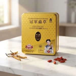 Luxury Rectangle Tinplate Airtight Custom Printed High Grade Gift Container for Dried Cordyceps Saffron Antler Herb Storage
