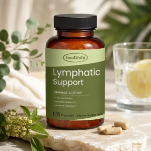 Lymphatic Drainage Supplement 9-in-1 Herbal Blend Lymphatic Capsules With Echinacea Cleavers Dandelion Burdock