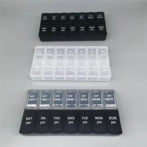 MM PB018 Weekly Pill Organizer 7 Day Pill Box Large Medicine Organizer Pill Container
