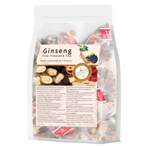 Maca Ginseng Tea Five Treasures Herbal Tea for Men Energy Boost Vitality Tonic Chinese Herbs Tea Bags