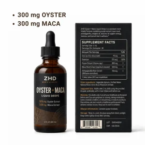Maca Oyster Ashwagandha Zinc Selenium Complex Liquid Drops Men’s Wellness Supplement Private Label Custom Formula OEM ODM 60ml