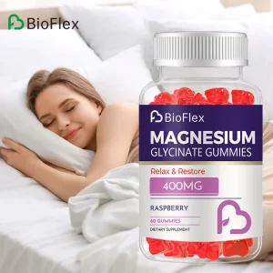 Magnesium Glycinate Gummies with Potassium Vitamin D B6 Coq10 L-Theanine & Ashwagandha for Calm Mood & Sleep Support