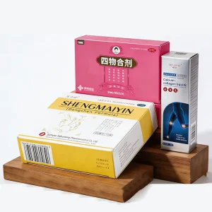 Medicine Label Sticker High End Recycled Materials Packaging Boxes Custom Printed Colored White Cardboard Sponge