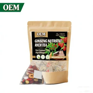 Men’s Power Energy Tea Chinese Ginseng Five Treasure Kidney Cleanse Detox for Women and Men Boxed Bagged Tea for Health