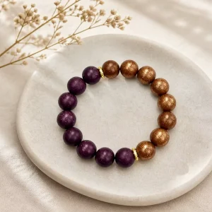 Modern Style Functional Aromatherapy Agate Jade Herb Beaded Bracelet for Holistic Care
