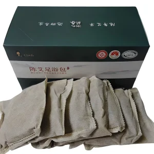 Moxa Foot Bath Bag. Moxa Powder Angelica Ginger Saffron. Removes Dampness Eliminates Toxins Through Feet. Refreshing Sleep