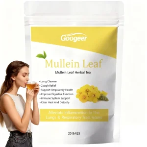 Mullein Leaf Herbal Tea for Lung Cleanse Respiratory Health Cough Relief