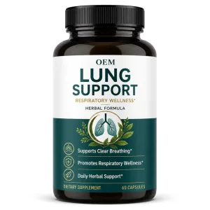 Mullein Leaf Licorice Root Nettle Leaf Extract Thyme Herb Lung Support Supplement Zinc Vitamin C Herbal Respiratory Capsules