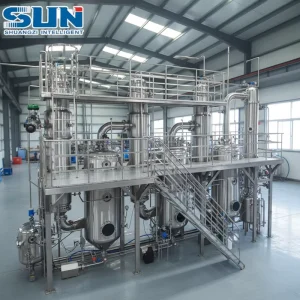 Multi Effect Falling Film Evaporator Automatic Control PLC for Chemical Industry Wastewater Treatment Steam