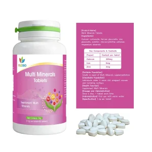 Multi Minerals Tablets Supports Electrolyte Balance Bone & Teeth Health Easy to Swallow Adult Daily Health Supplement