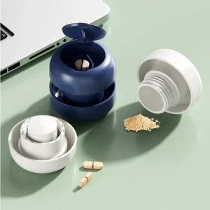 Multifunctional Tablet Grinding Cutting Medicine Box Cutting Medicine Grinding Powder Storage Portable Tablet Storage Box