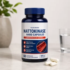 Nattokinase Capsules Support Healthy Blood Pressure Circulation and Promote Heart Vascular Wellness
