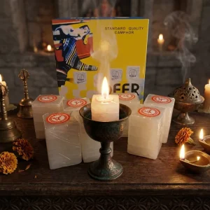Natural Camphor Tablets 1/4OZ Used For Religious Sacrifices Burns Completely Without Impurities