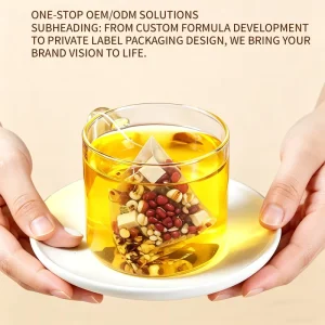Natural Dampness Removal Herbal Tea Red Bean Job’s Tears Anti Bloating Detox Tea Sugar Free Caffeine Free Tea Bag for Water