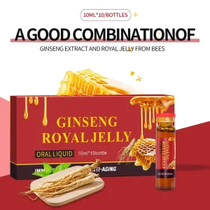 Natural Ginseng Extract Drink Skin Supplement Energy Enhancer Ginseng Royal Jelly Oral Liquid