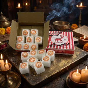 Natural High Purity White Camphor Tablets With Above 96% Active Ingredient Deer 300g Box 64pcs For Religious Sacrifices
