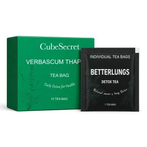 Natural Mullein Leaf Herbal Lung Detox Tea Bag Antioxidant Benefits Supplement for Adult Men Women Natural Health Product