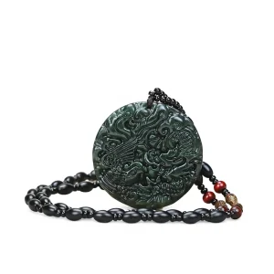 Natural None Medicine King Stone Dragon and Phoenix Auspicious Unisex Couple’s Pendant Direct Sales Gifts