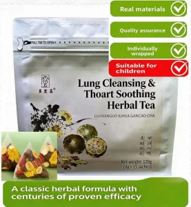 Natural Organic Blended Lung Detox Tea Smokers Bulk Pyramid Wellness Health Biodegradable Chinese Herbal Tea Bags