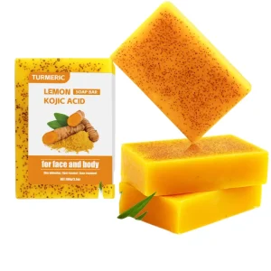 Natural Organic Turmeric Handmade Soap Bar-Face & Body Skin Brightening Exfoliating Reduces Acne & Fades Scars Phthalate Free