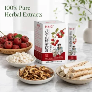 Natural Poria and Hawthorn Digestive Paste Sugar-Free Herbal Sachet for Spleen Health Bloating Relief and Blood Lipid Regulation
