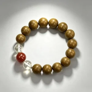 Natural Scented Goose Pear Tent Incense Beaded Bracelet Red Agate Crystal Aromatherapy Bracelet For Meditation Stress Relief