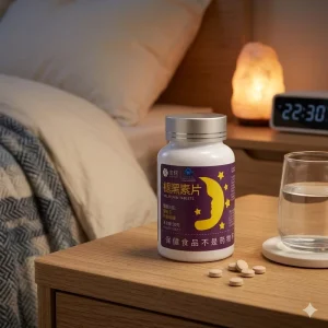 Natural Sleep Aid Supplement Melatonin Tablets 60 Count for Jet Lag Relief Shift Workers Relaxation Capsules