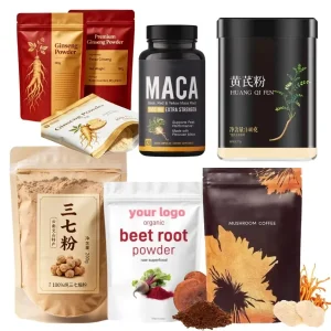 Natural Superfood Mix Plant Extract Chinese Maca Ginseng Beetroot Sanqi Astragalus Powder Mushroom Coffee