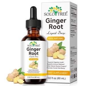 Natural Vegan Dietary Supplement Organic Ginger Root Extract Liquid Drops For Immune Health Digestive Support
