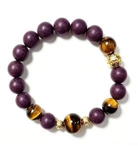 New Chinese Style Women Wellness Rose Roselle Agate Jade Metal Aromatherapy Herbal Bracelet for Daily Healing