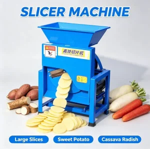 New Large Capacity Electric Cast Iron Food Slicer with Motor and High Productivity Multifunctional for Potato Vegetable Cutting